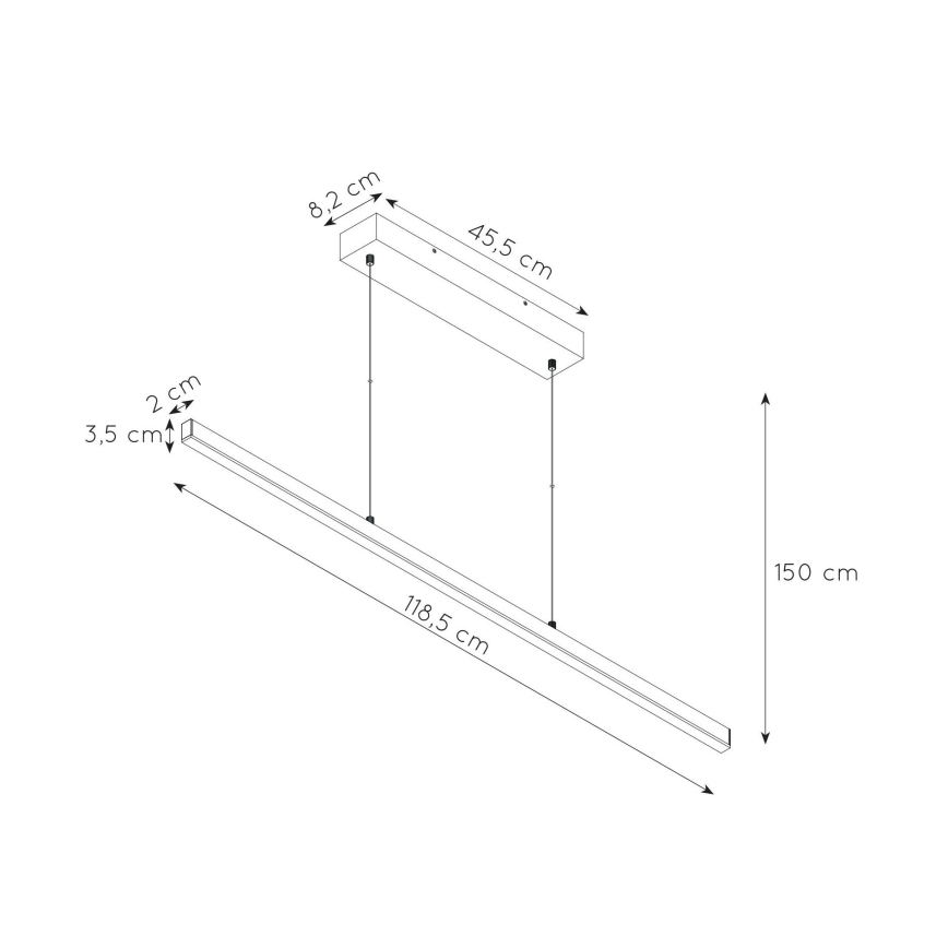Lucide 23460/30/12 - LED Aptumšojama lustra ar auklu SIGMA LED/30W/230V matēts hroms