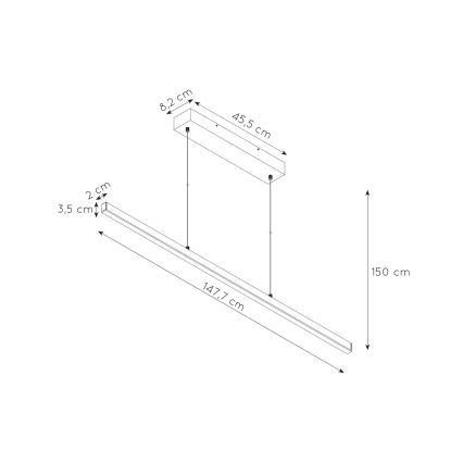 Lucide 23460/33/12 - LED Aptumšojama lustra ar auklu SIGMA LED/33W/230V matēts hroms