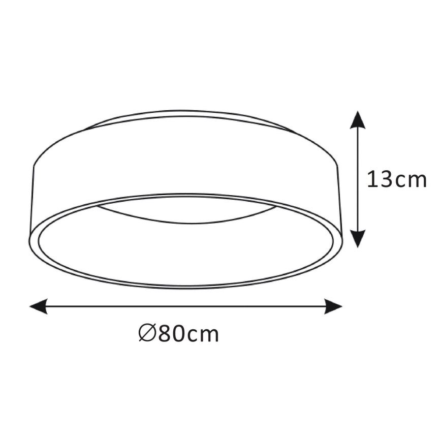 Lucide 46100/80/30 -LED Aptumšojama griestu lampa TALOWE LED/80W/230V Ø 80 cm