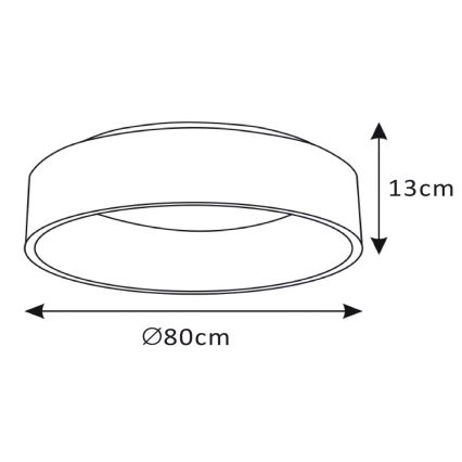 Lucide 46100/80/31 - LED Aptumšojama griestu lampa TALOWE LED/80W/230V Ø 80 cm