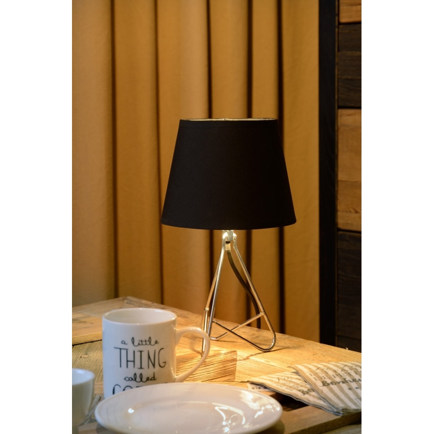 Lucide 47500/81/11 - Galda lampa GITTA 1xE14/40W/230V melna