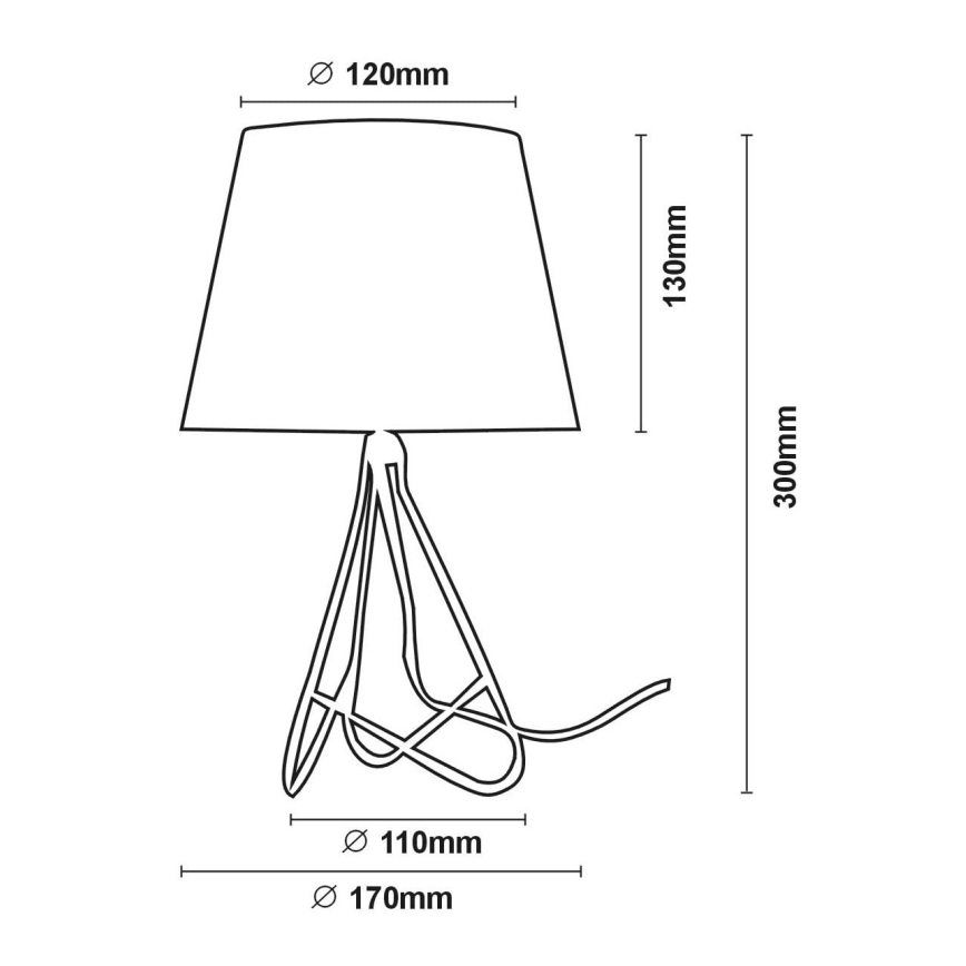 Lucide 47500/81/11 - Galda lampa GITTA 1xE14/40W/230V melna