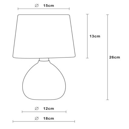 Lucide 47506/81/36 - Galda lampa RAMZI 1xE14/40W/230V