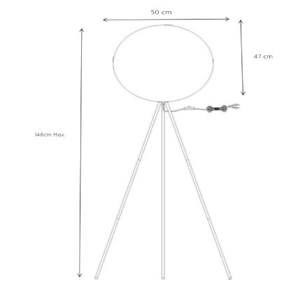 Lucide 71767/50/31 Grīdas lampa GOOSY SOFT 1xE27/60W/230V