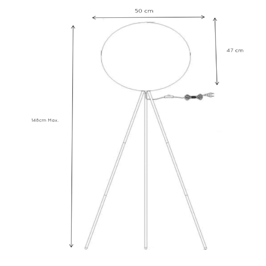 Lucide 71767/50/31 Grīdas lampa GOOSY SOFT 1xE27/60W/230V