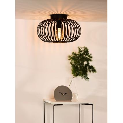 Lucide 78174/40/30 - Griestu lampa MANUELA 1xE27/60W/230V d. 39,5 cm melna