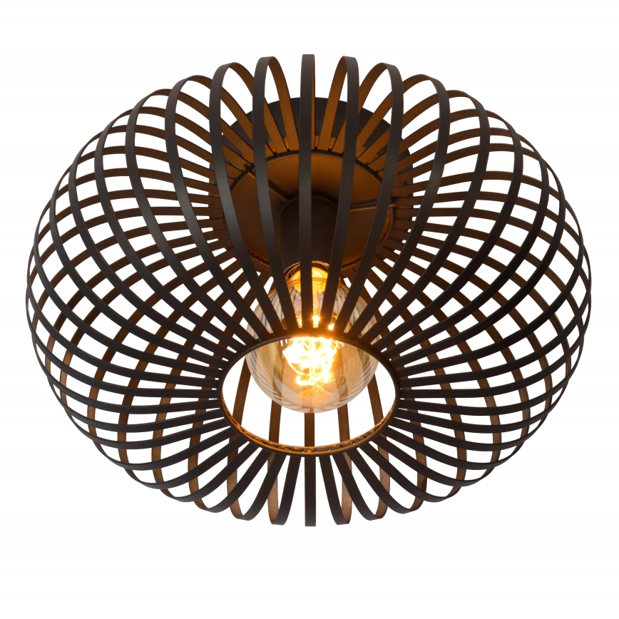 Lucide 78174/40/30 - Griestu lampa MANUELA 1xE27/60W/230V d. 39,5 cm melna