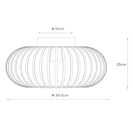 Lucide 78174/40/30 - Griestu lampa MANUELA 1xE27/60W/230V d. 39,5 cm melna