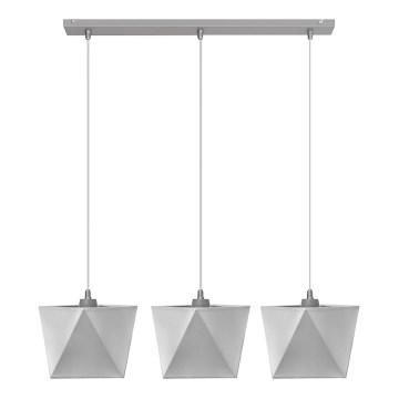 Lustra ADAMANT 3xE27/15W/230V pelēka