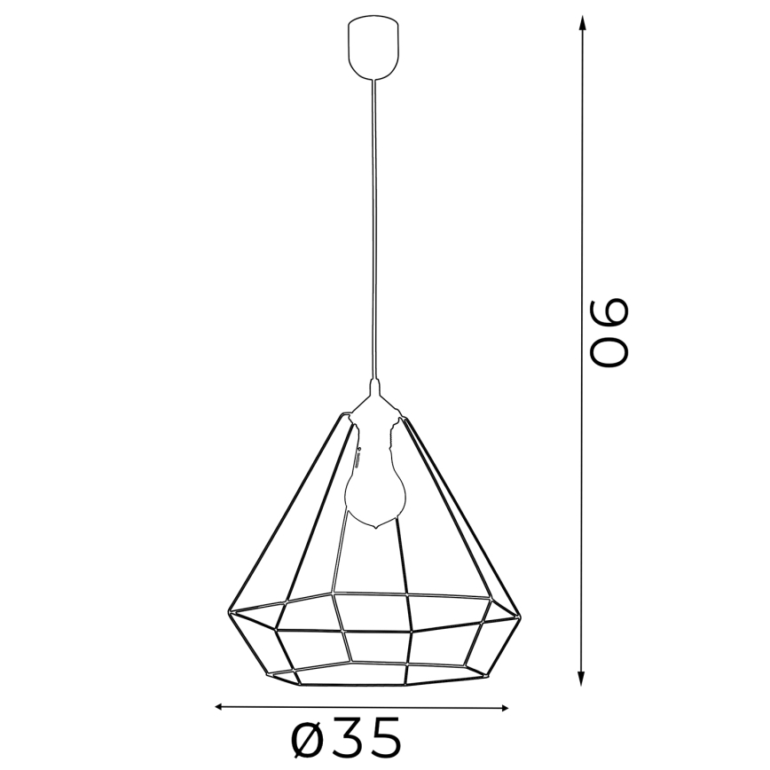 Lustra ALMA 1xE27/60W/230V balts