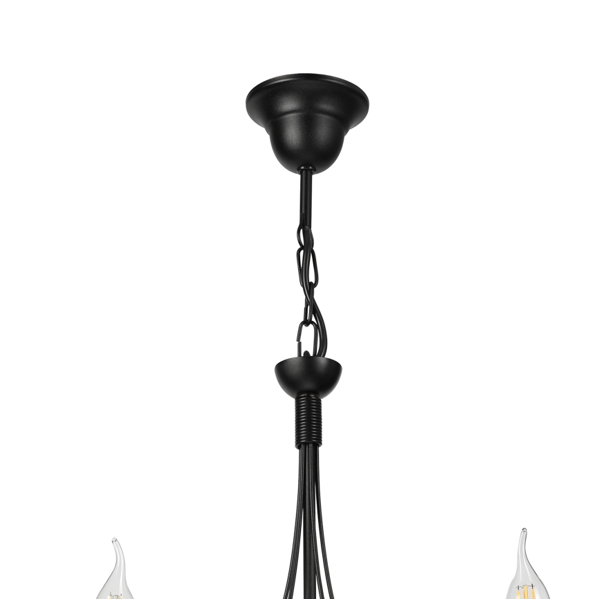 Lustra ANTON ar ķēdi 5xE14/15W/230V melna