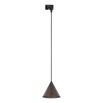 Lustra ar auklu 1 fāzes sliežu sistēmai CONO 1xE27/15W/230V melna/brūna