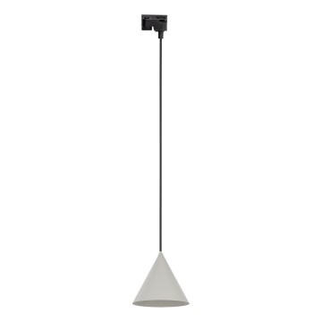 Lustra ar auklu 1 fāzes sliežu sistēmai CONO 1xE27/15W/230V melna/pelēka