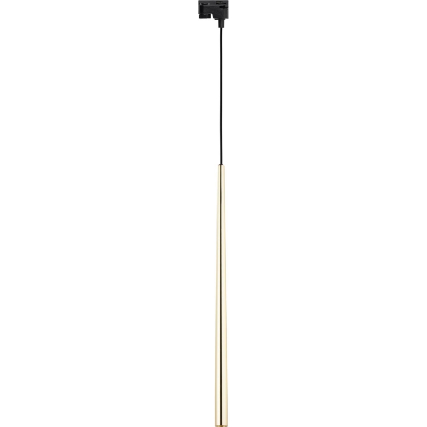 Lustra ar auklu 1 fāzes sliežu sistēmai PIANO 1xG9/8W/230V zelta/melna