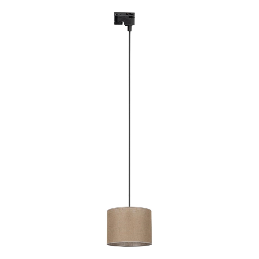 Lustra ar auklu 1 fāzes sliežu sistēmai TRACER 1xE27/15W/230V d. 20 cm melna/brūna