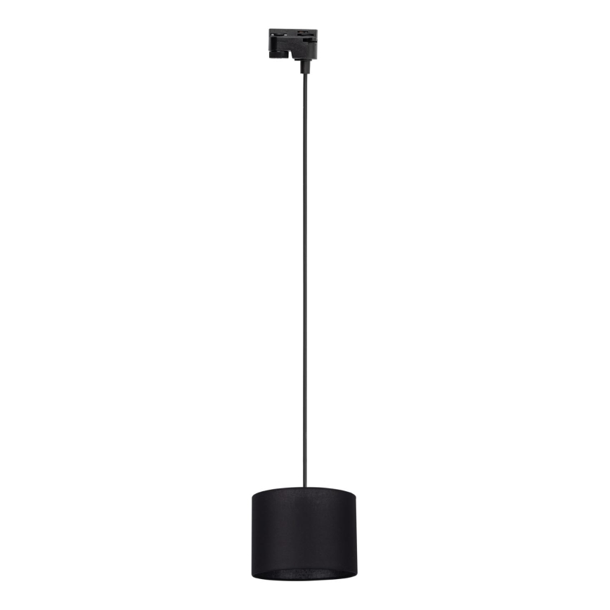 Lustra ar auklu 1 fāzes sliežu sistēmai TRACER 1xE27/15W/230V d. 20 cm melna
