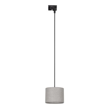 Lustra ar auklu 1 fāzes sliežu sistēmai TRACER 1xE27/15W/230V d. 20 cm melna/pelēka