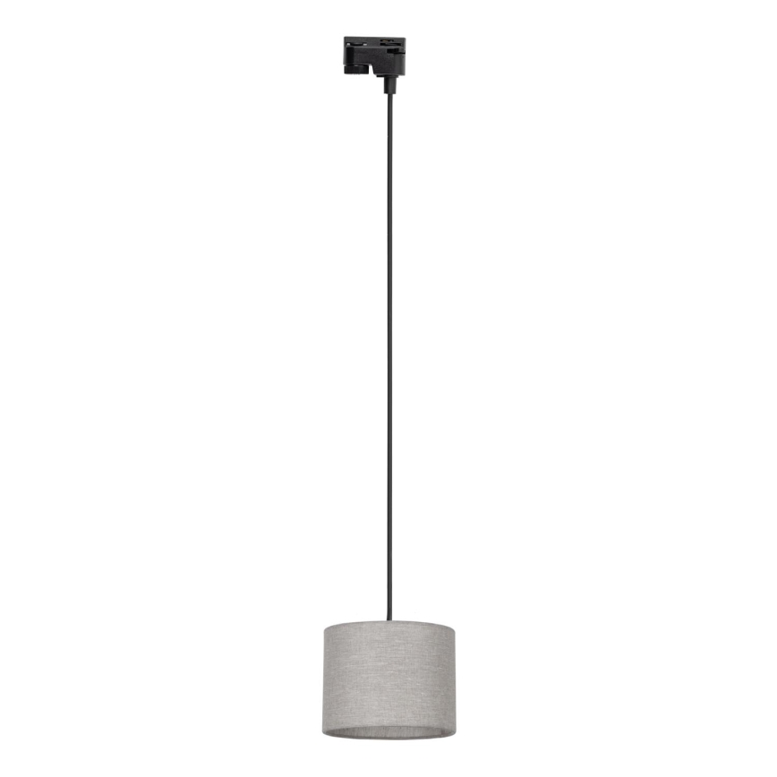 Lustra ar auklu 1 fāzes sliežu sistēmai TRACER 1xE27/15W/230V d. 20 cm melna/pelēka