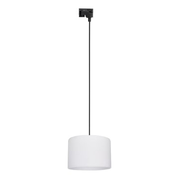 Lustra ar auklu 1 fāzes sliežu sistēmai TRACER 1xE27/15W/230V d. 30 cm melna/balta