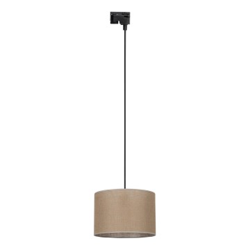 Lustra ar auklu 1 fāzes sliežu sistēmai TRACER 1xE27/15W/230V d. 30 cm melna/brūna