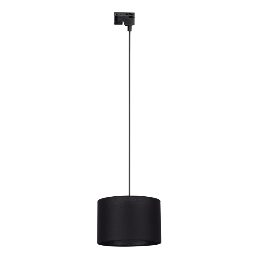 Lustra ar auklu 1 fāzes sliežu sistēmai TRACER 1xE27/15W/230V d. 30 cm melna