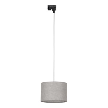 Lustra ar auklu 1 fāzes sliežu sistēmai TRACER 1xE27/15W/230V d. 30 cm melna/pelēka