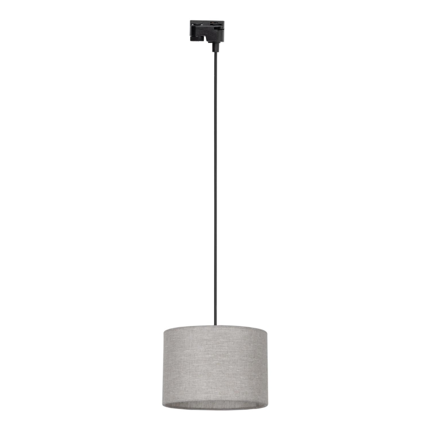 Lustra ar auklu 1 fāzes sliežu sistēmai TRACER 1xE27/15W/230V d. 30 cm melna/pelēka