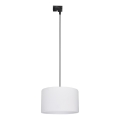 Lustra ar auklu 1 fāzes sliežu sistēmai TRACER 1xE27/15W/230V d. 38 cm melna/balta