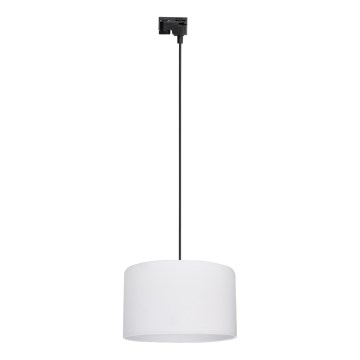 Lustra ar auklu 1 fāzes sliežu sistēmai TRACER 1xE27/15W/230V d. 38 cm melna/balta