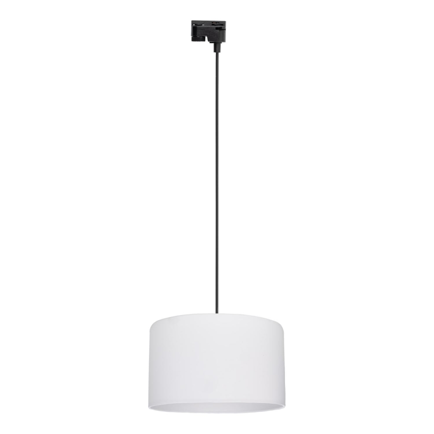 Lustra ar auklu 1 fāzes sliežu sistēmai TRACER 1xE27/15W/230V d. 38 cm melna/balta
