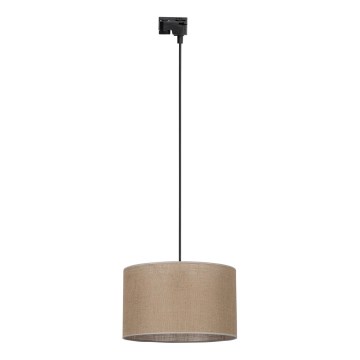 Lustra ar auklu 1 fāzes sliežu sistēmai TRACER 1xE27/15W/230V d. 38 cm melna/brūna