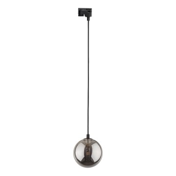Lustra ar auklu 1 fāzes sliežu sistēmai TRACER 1xG9/8W/230V melna/dūmakains melna