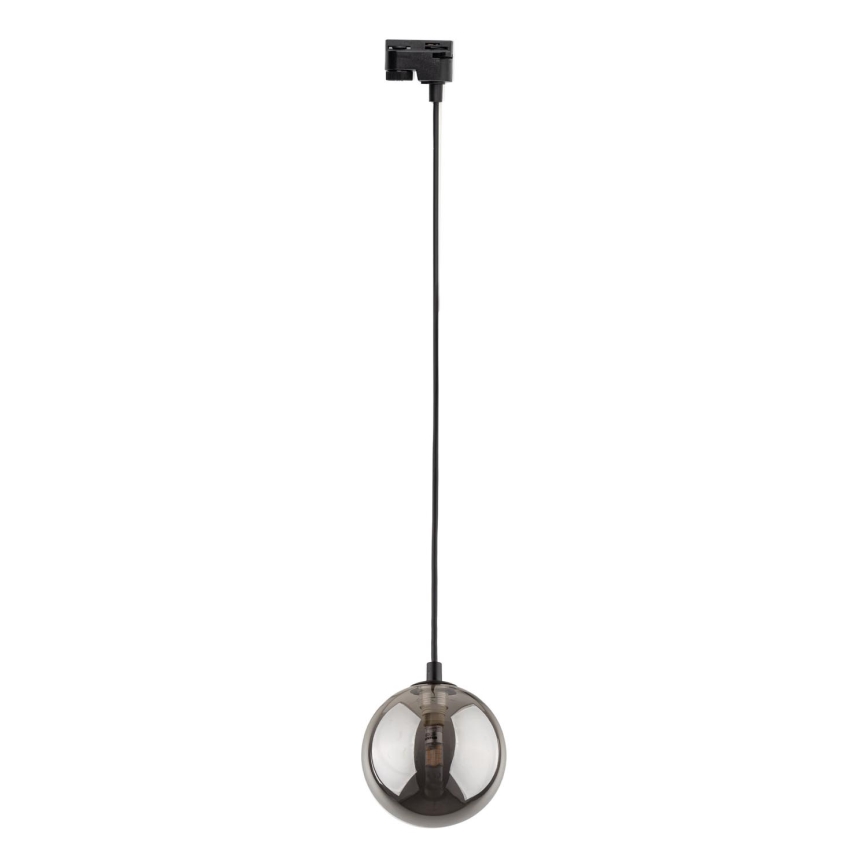 Lustra ar auklu 1 fāzes sliežu sistēmai TRACER 1xG9/8W/230V melna/dūmakains melna