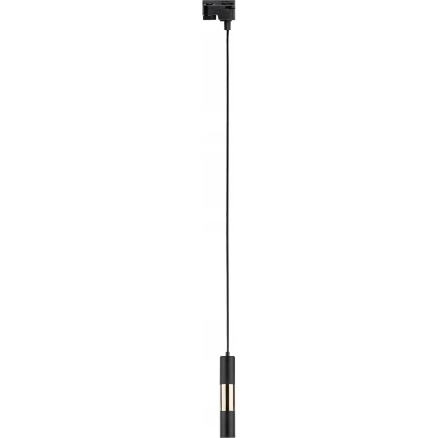 Lustra ar auklu 1 fāzes sliežu sistēmai TRACER 1xGU10/10W/230V melna/zelta