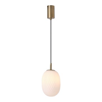 Lustra ar auklu 1xE14/25W/230V balta d. 15 cm