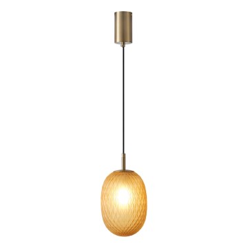 Lustra ar auklu 1xE14/25W/230V brūna pr. 15 cm