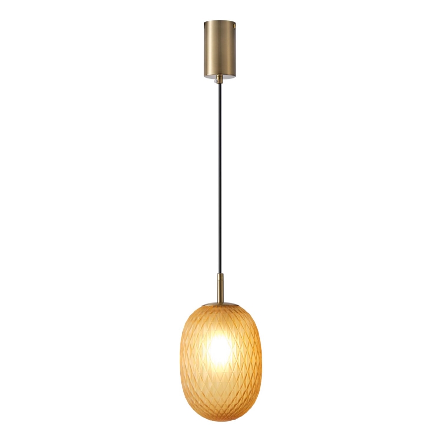 Lustra ar auklu 1xE14/25W/230V brūna pr. 15 cm