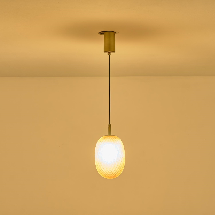 Lustra ar auklu 1xE14/25W/230V brūna pr. 15 cm