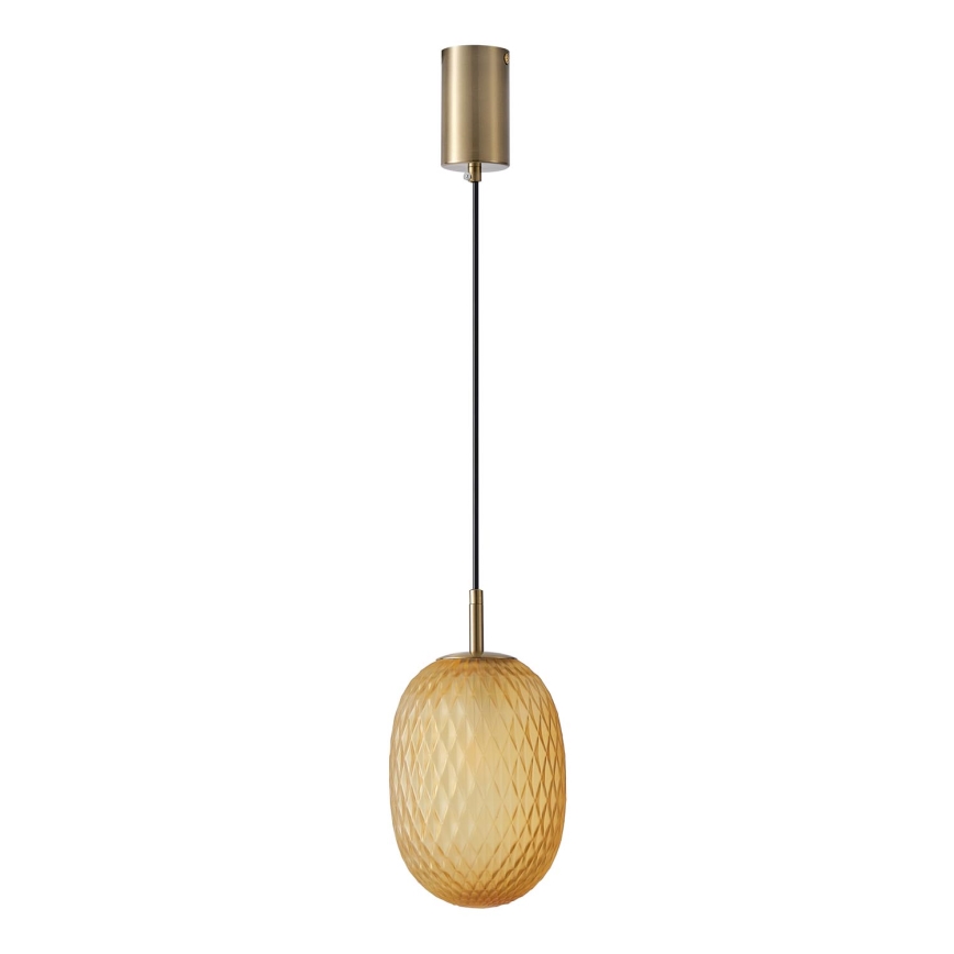 Lustra ar auklu 1xE14/25W/230V brūna pr. 15 cm