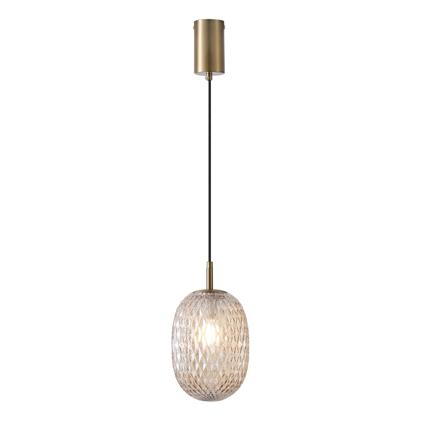 Lustra ar auklu 1xE14/25W/230V caurspīdīga d. 15 cm