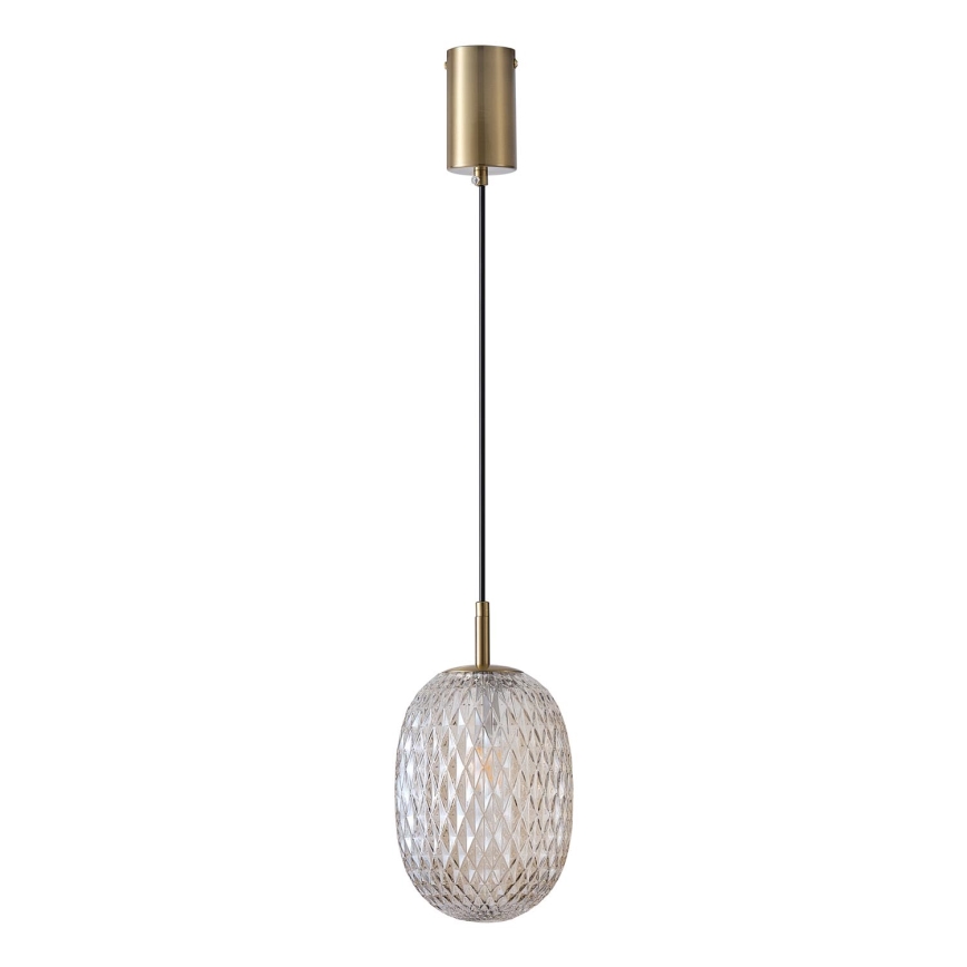 Lustra ar auklu 1xE14/25W/230V caurspīdīga d. 15 cm