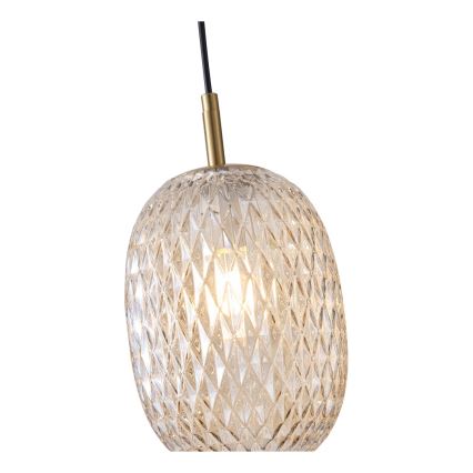 Lustra ar auklu 1xE14/25W/230V caurspīdīga d. 15 cm