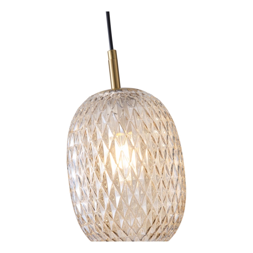Lustra ar auklu 1xE14/25W/230V caurspīdīga d. 15 cm