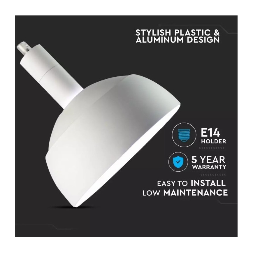 Lustra ar auklu 1xE14/60W/230V balta