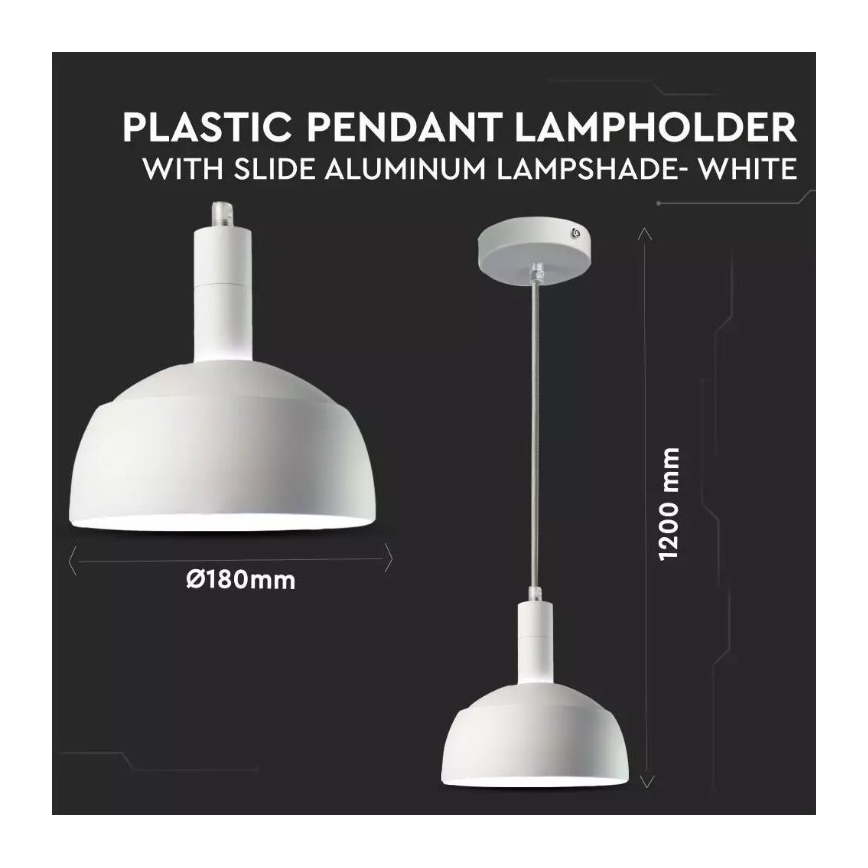 Lustra ar auklu 1xE14/60W/230V balta