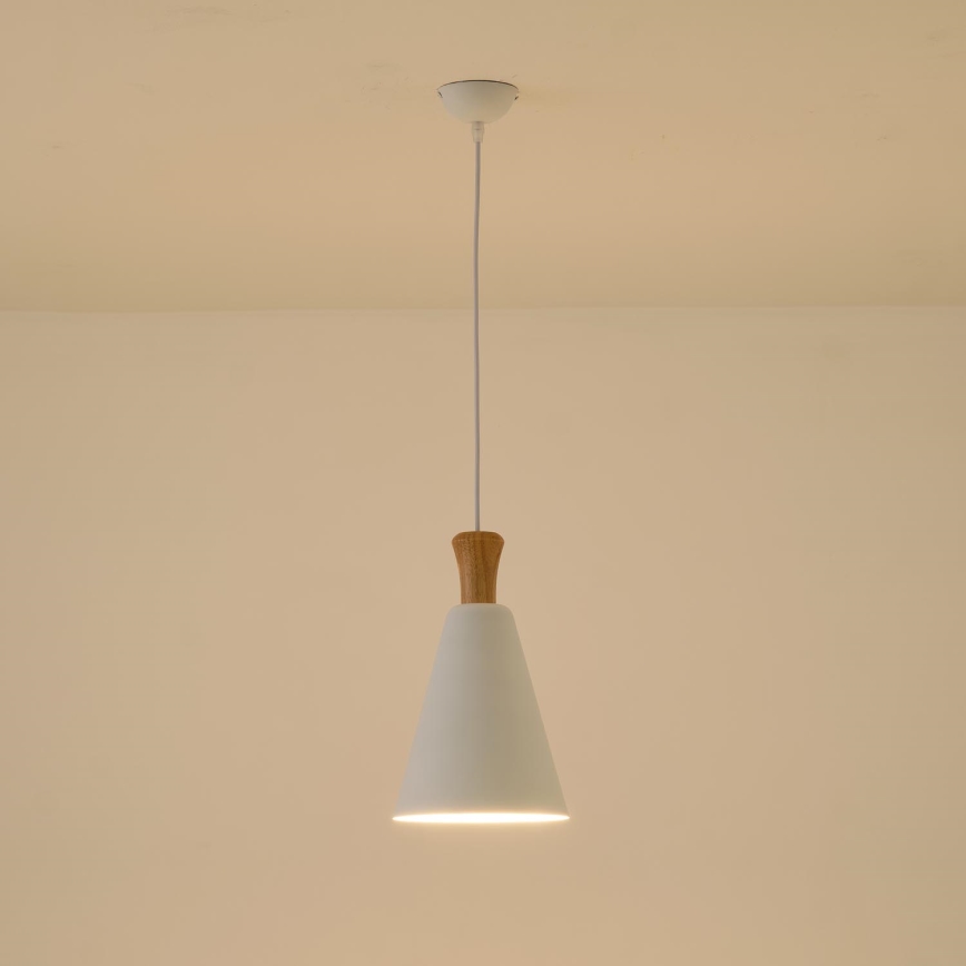 Lustra ar auklu 1xE27/15W/230V balta d. 20 cm