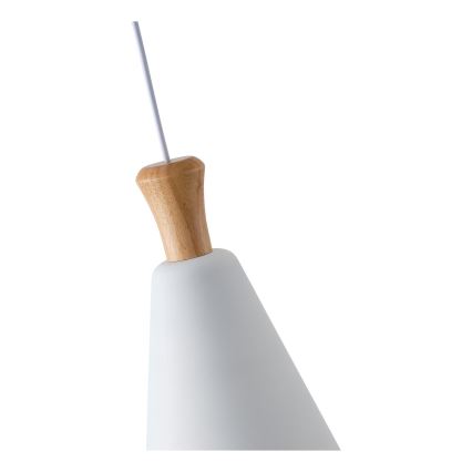 Lustra ar auklu 1xE27/15W/230V balta d. 20 cm