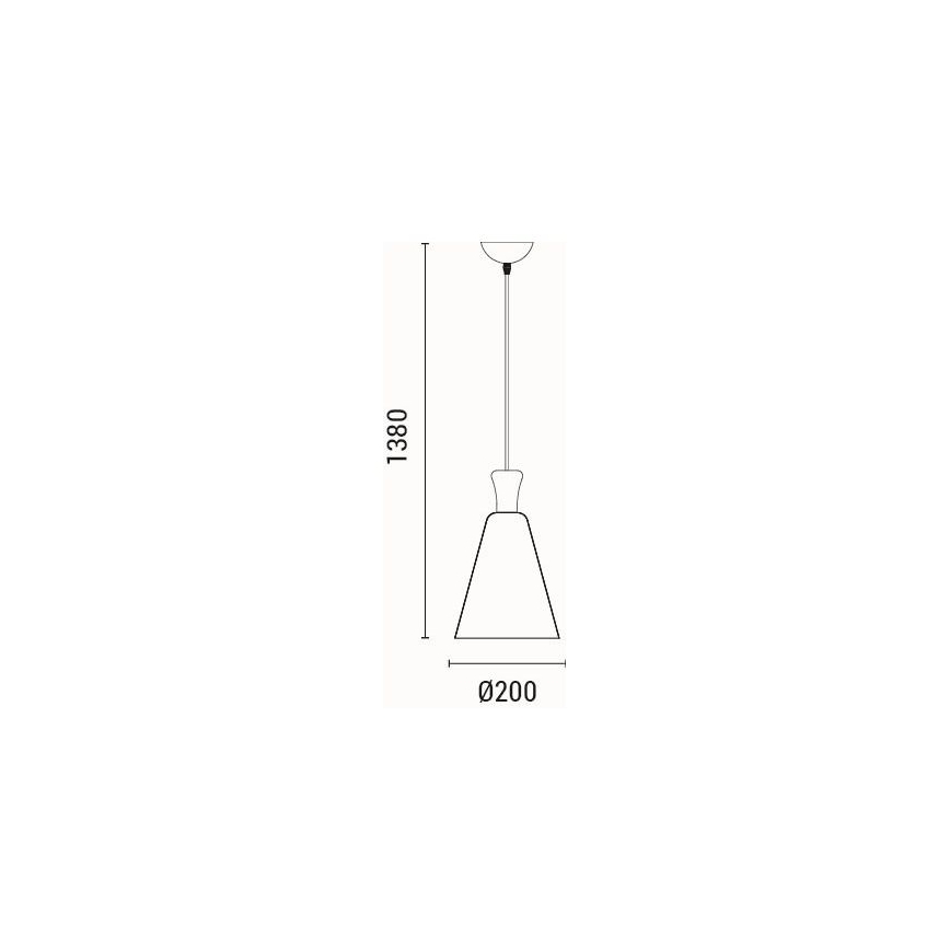 Lustra ar auklu 1xE27/15W/230V balta d. 20 cm