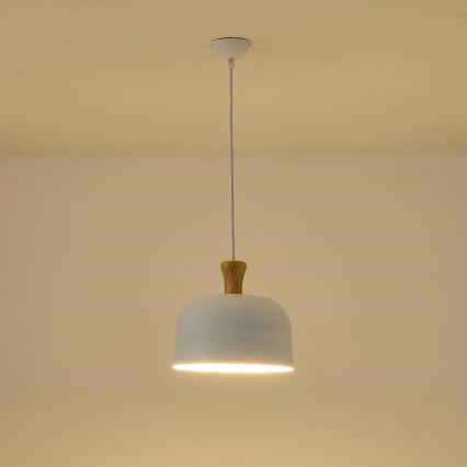 Lustra ar auklu 1xE27/15W/230V balta d. 27 cm