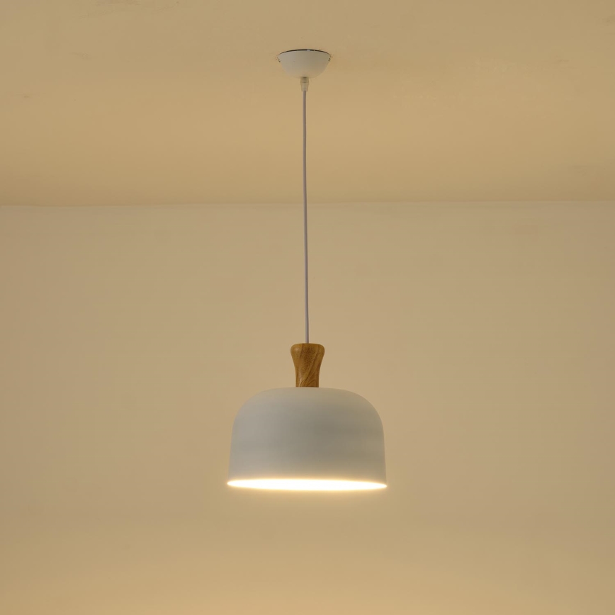 Lustra ar auklu 1xE27/15W/230V balta d. 27 cm